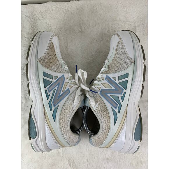 New Balance 847 V2 Women’s White–Teal Walking Shoes Size 9 - Picture 5 of 8